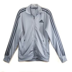 adidas track jacket gray